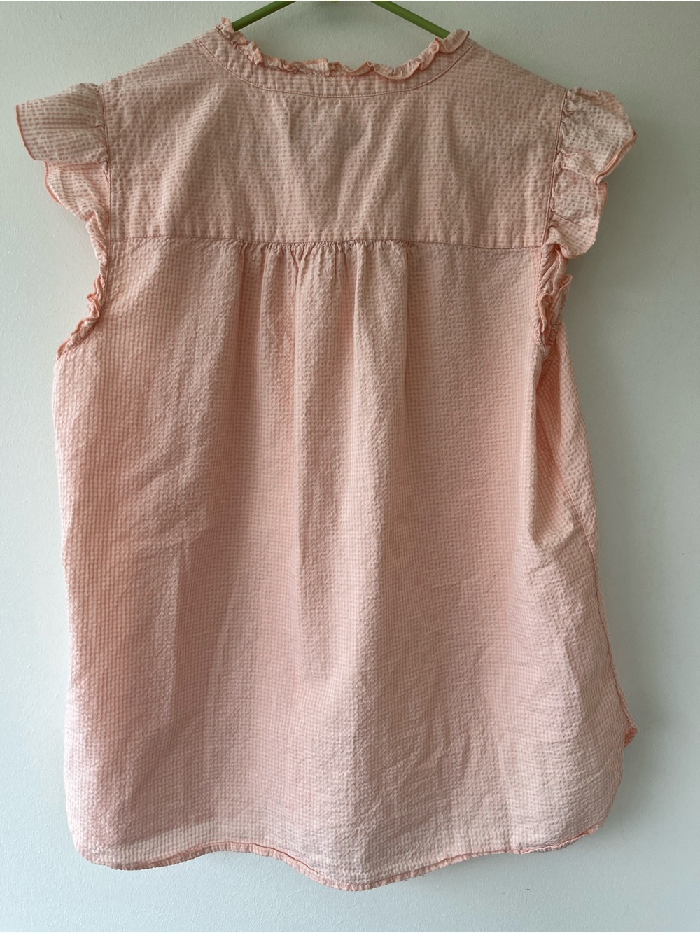 Loft peach gingham blouse - Picture 7 of 7